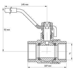 Кран кульовий Koer 2" ГГР (KR.214) KR0038 - мініатюра 3