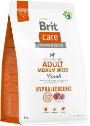 Сухий корм Brit Care Dog Hypoallergenic Adult Medium Breed для собак середніх порід ягня 3 кг