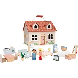 Ляльковий будиночок New Classic Toys з меблями розкладний (10735)