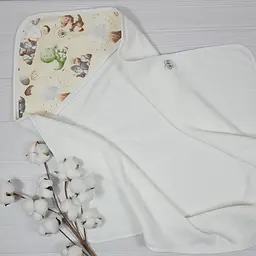 Дитячий рушничок-куточок 80х80 a.l.babybox Малюк Діно - мініатюра 2