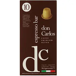 Кава в капсулах Carraro Don Carlos Nespresso Espresso Bar, 10 капсул