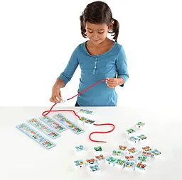 Дерев'яна шнурівка-паровозик Melissa&Doug Алфавіт (MD9497) - мініатюра 4