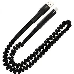 USB кабель Gelius Pro Spring Cable Type-C 2.4 А 1.2 м GP-UC101 Black - мініатюра 2