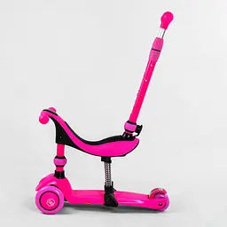 Самокат-велобіг 3 в 1 Best Scooter 32х14х61-75 см Рожевий 000231680 - мініатюра 2