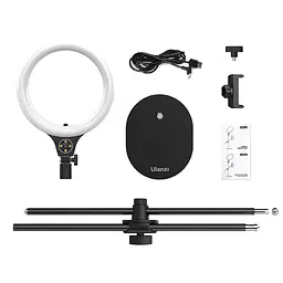 Кільцева лампа на штативі Ulanzi Vijim Desktop Overhead Shooting Bracket Ring Light Set（10inch) (UV-2517 T1) (2517) - мініатюра 5