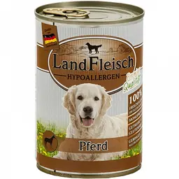 Гіпоалергенні беззглютенові консерви для собак Landfleisch Dog Hypoallergen Pferd з коніною та пребіотиком 400 г