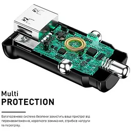 Автомобільний зарядний пристрій Luxe Cube 2USB 12W Black (8886899698465) - мініатюра 3
