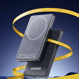 Універсальна мобільна батарея Essager Cross-Border 5000mAh 20W Magsafe/PD/QC3.0 Сірий (EDY5K-YJ0A-Z) - мініатюра 8