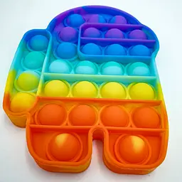 Сенсорна іграшка антистрес силіконова нескінченна пухирка попит UKC Pop It Fidget робот веселка