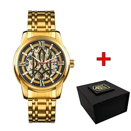 Чоловічий наручний годинник 025 Sharp Gold-Black. Awarder acs0031819