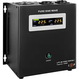 Джерело безперебійного живлення [ДБЖ] LogicPower W1500 + 2 x LPM-GL батарея 12V - 100Ah [19801] [110356] - мініатюра 4