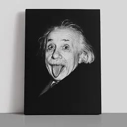 Інтер'єрна картина Альберт Ейнштейн з висунутим язиком, Albert Einstein, науковець, фізика, 60×43 см (id1301)