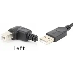 Кабель China USB AM-BM, 1.0 м, кут 90° наліво, чорний (S0671)