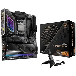 Материнська плата ASRock AM5 X870E Taichi, X870E, 4xDDR5, Int.Video (CPU), 6xSATA3, 4xM.2, 2xPCI-E 5.0 16x, ALC4082 + SABRE9219, RTL8126, WiFi 7, Bluetooth 5.4, 12xUSB3.2/6xUSB2.0, HDMI/3xType C, CrossFire, EATX - мініатюра 2