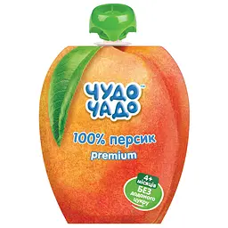 Упаковка пюре Чудо-чадо Персик без цукру пауч 1.44 кг (90 г х 16 шт.) - мініатюра 2