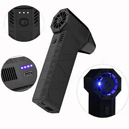 Ручний акумуляторний міні-турбовентилятор, компресор Mini Turbo Jet Fan - мініатюра 2