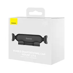 Автомобільний утримувач холдер Baseus Stable Gravitational Car Mount Lite Air Outlet Version SUWX010001 Black - мініатюра 5