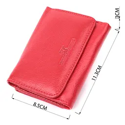 Шкіряний яскравий гаманець для жінок ST Leather 22505 червоний - мініатюра 3