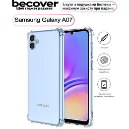 Чохол до мобільного телефона BeCover Anti-Shock Samsung Galaxy A07 SM-A075 Clear (713687) - мініатюра 1