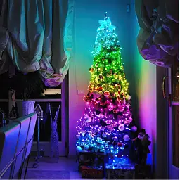 Smart LED гірлянда RGB Роса 10м Bluetooth розумна музична З керуванням телефоном кольорова світлодіодна від USB з мікрофоном UKC SF-38 - мініатюра 13