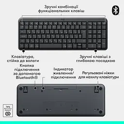 Комплект (Клавіатура та Миша) Logitech MK250 Wireless Combo UKR Graphite - мініатюра 6