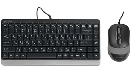 Бездротовий комплект (клавіатура + миша) A4Tech F1110 Fstyler Wireless Black-Grey (F1110 Grey)) - мініатюра 1