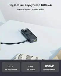 Нагрудна камера BOBLOV A26 Full HD з поворотним об'єктивом 180° і нічним баченням - мініатюра 4