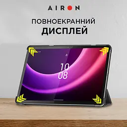 Чехол AIRON Premium для Lenovo Tab P11 2nd Gen (TB-350XU) 11,5" с защитной пленкой и салфеткой black - мініатюра 9