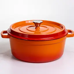 Кокотниця чавунна емальована 6 л, помаранчевий Yongkang HP-FLG-6 ORANGE