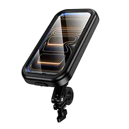 Велотримач для телефону HOCO H95 Bendito waterproof riding holder Чорний - мініатюра 3