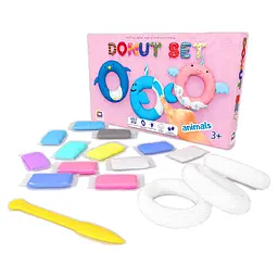 Набір для креативної творчості Moon Light Clay Donut Set Animals 70088 легкий стрибаючий пластилін - мініатюра 2