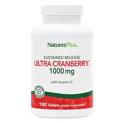 Натуральна добавка Natures Plus Ultra Cranberry 1000 mg, 180 таблеток