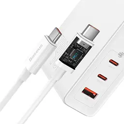 Мережевий зарядний пристрій Baseus GaN5 Pro Fast Charger 2C+U 140W White + Cable USB-C (CCGP100202) [96286] - мініатюра 7