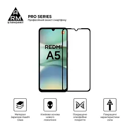 Скло захисне Armorstandart Pro Xiaomi Redmi A5 4G / Poco C71 4G Black (ARM84705) - мініатюра 2