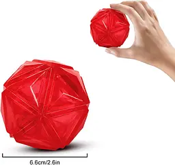 М'ячик для собак, що світиться Diamond Shape Elastic Squeaky Dog Ball з пищалкою - мініатюра 7