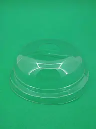 Купольна кришка до склянки, PET, 100 штук, купольна форма, з отвором, для холодних напоїв і коктейлів - мініатюра 2