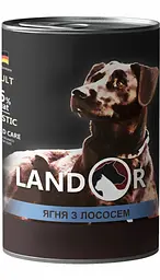 Повноцінний вологий корм Landor Adult All Breed Lamb&Salmon для собак усіх порід Ягня з лососем 400 г