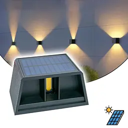 Настінний вуличний світильник на сонячній батареї садовий ліхтар Solar Wall Lamp HS-8032 - мініатюра 2