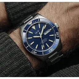 Годинник чоловічий механічний наручний Carnival BlueMarine 10 Bar (Сріблястий) - мініатюра 4