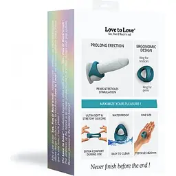 Ерекційне кільце подвійне Love To Love Flux Ring - Teal Me - мініатюра 7