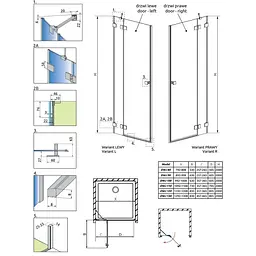 Душові двері Radaway Essenza Pro DWJ 130x200 права, безпечне скло, прозоре, золота (10099130-09-01R) - мініатюра 6