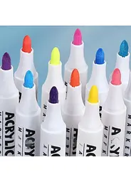 Набір акрилових яскравих маркерів Touch Acril-48 насичених кольорів для творчості лінії 1-3 мм TOP 48 шт. - мініатюра 4
