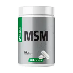 Препарат для суглобів і зв'язок Sporter MSM 700 mg 200 капсул - мініатюра 1