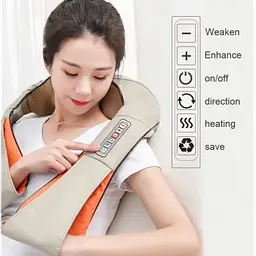 Роликовий 4D масажер для всього тіла з підігрівом 220V 12V Massager of Neck Kneading - мініатюра 5