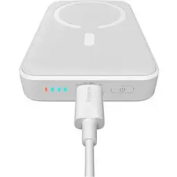 Портативна батарея Baseus Magnetic Mini Wireless Quick Charging 10000 mAh 20W PPCX070002 White - мініатюра 5