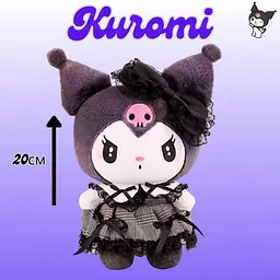 Плюшева Аніме іграшка Куромі в сукні персонаж Хелло Кіті Kuromi Onegai My Melody 20см - мініатюра 3