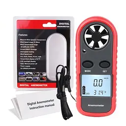 Анемометр цифровий 0,1-30м/с -10-45°C wintact 10,5х4х1,5 см hoz0010063 - мініатюра 5