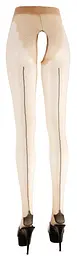 Колготки з відкритим пахом Cottelli Legwear, M (бежевий) - мініатюра 4