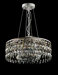 Кришталева люстра Crystal для спальні Splendid Ray L88106/400/5 WT+GD біле золото 5 ламп E14 діаметр 40 см
