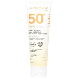 Сонцезахисний крем для обличчя Alphanova Organic Sun SPF 50+ для чутливої шкіри органічний 50 г